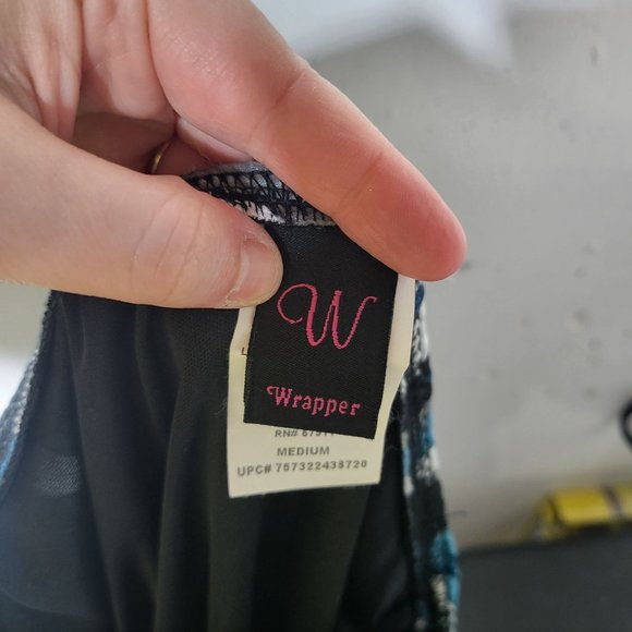 Wrapper Womens Abstract Print Lace Silky Midi Skirt Medium y2k Retro 70s Groovy - Picture 7 of 11